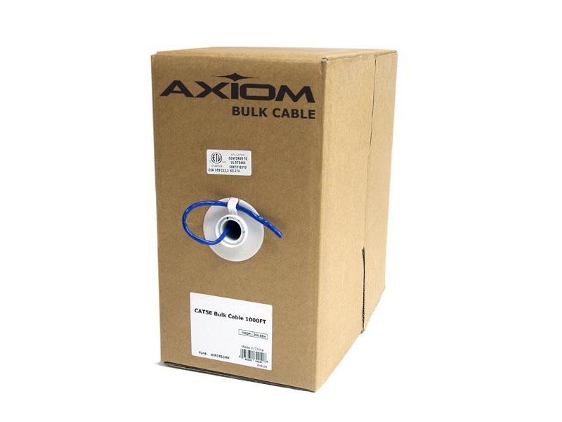 Cable Axiom Cat5E 24 AWG, 4 pares, conductor sólido, 350 MHz, bobina a granel (1 unidad)