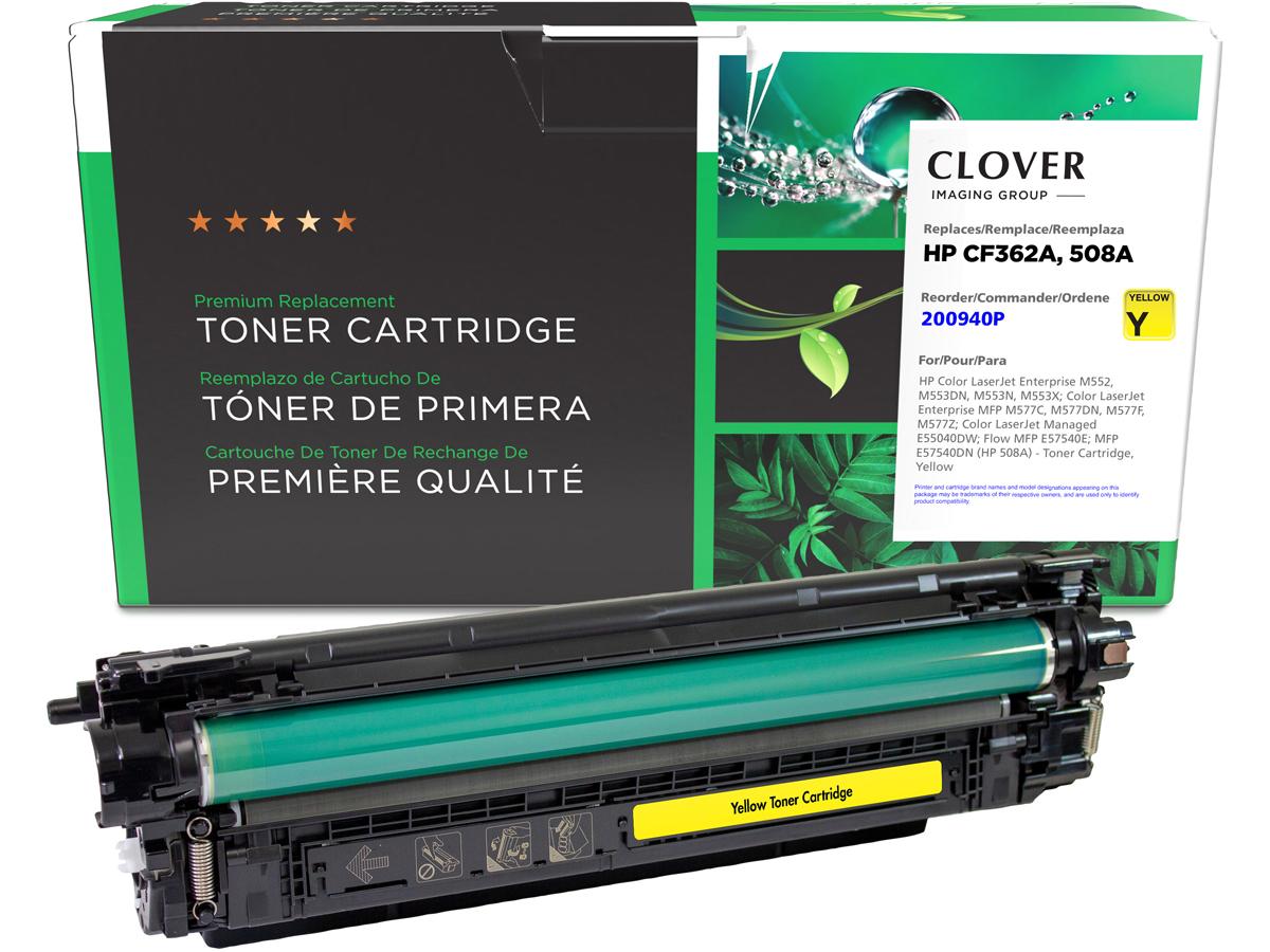 Cartouche de toner jaune reconditionnée Clover Imaging alternative F