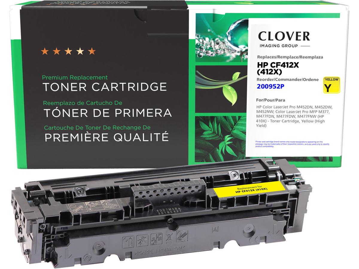 Cartouche de toner jaune haute capacité reconditionnée Clover Imaging Al