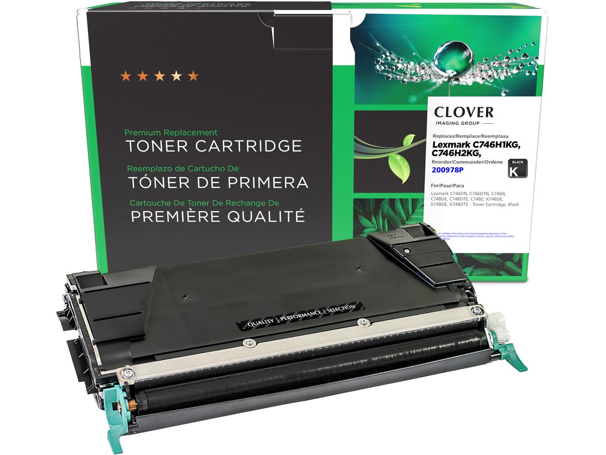 Clover Imaging Remanufactured Black Toner Cartridge For Lexmark C746