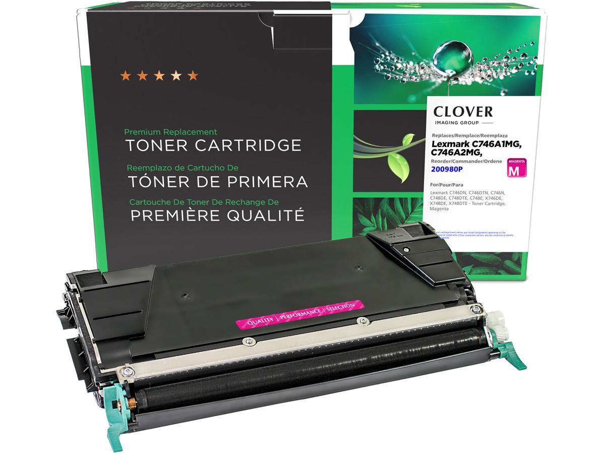 Cartouche de toner magenta reconditionnée Clover Imaging pour Lexmark