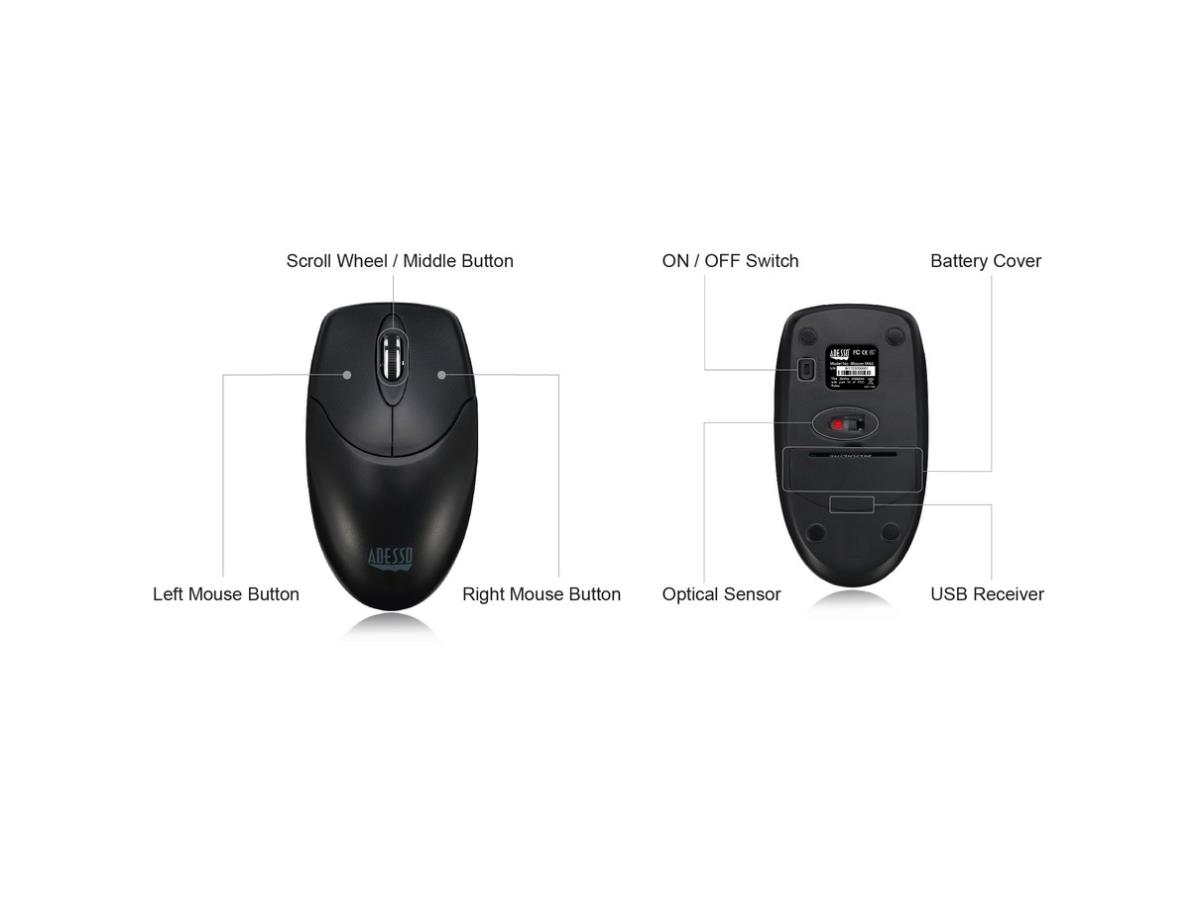 Souris de bureau sans fil antimicrobienne