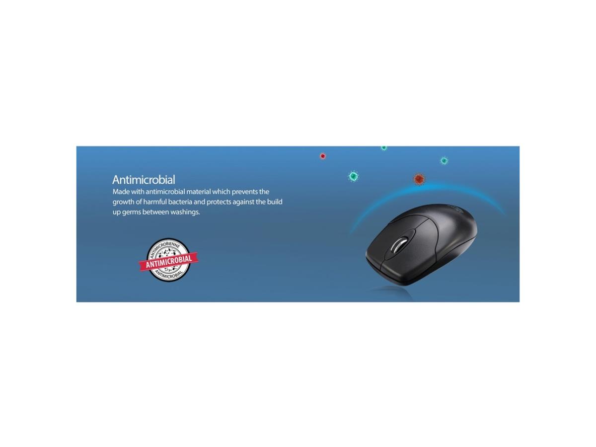 Souris de bureau sans fil antimicrobienne