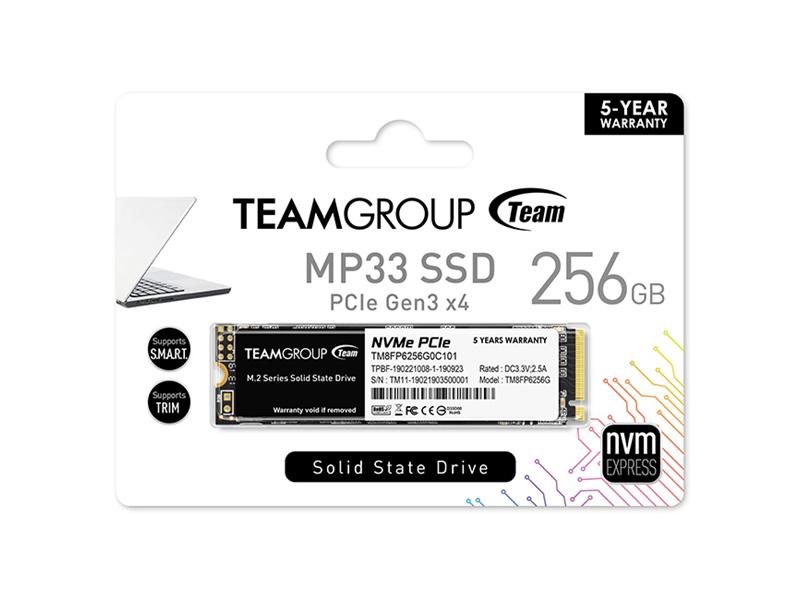 256Gb Mp33 M.2 Pci-E Gen3.0 X4 Nvme 1.3