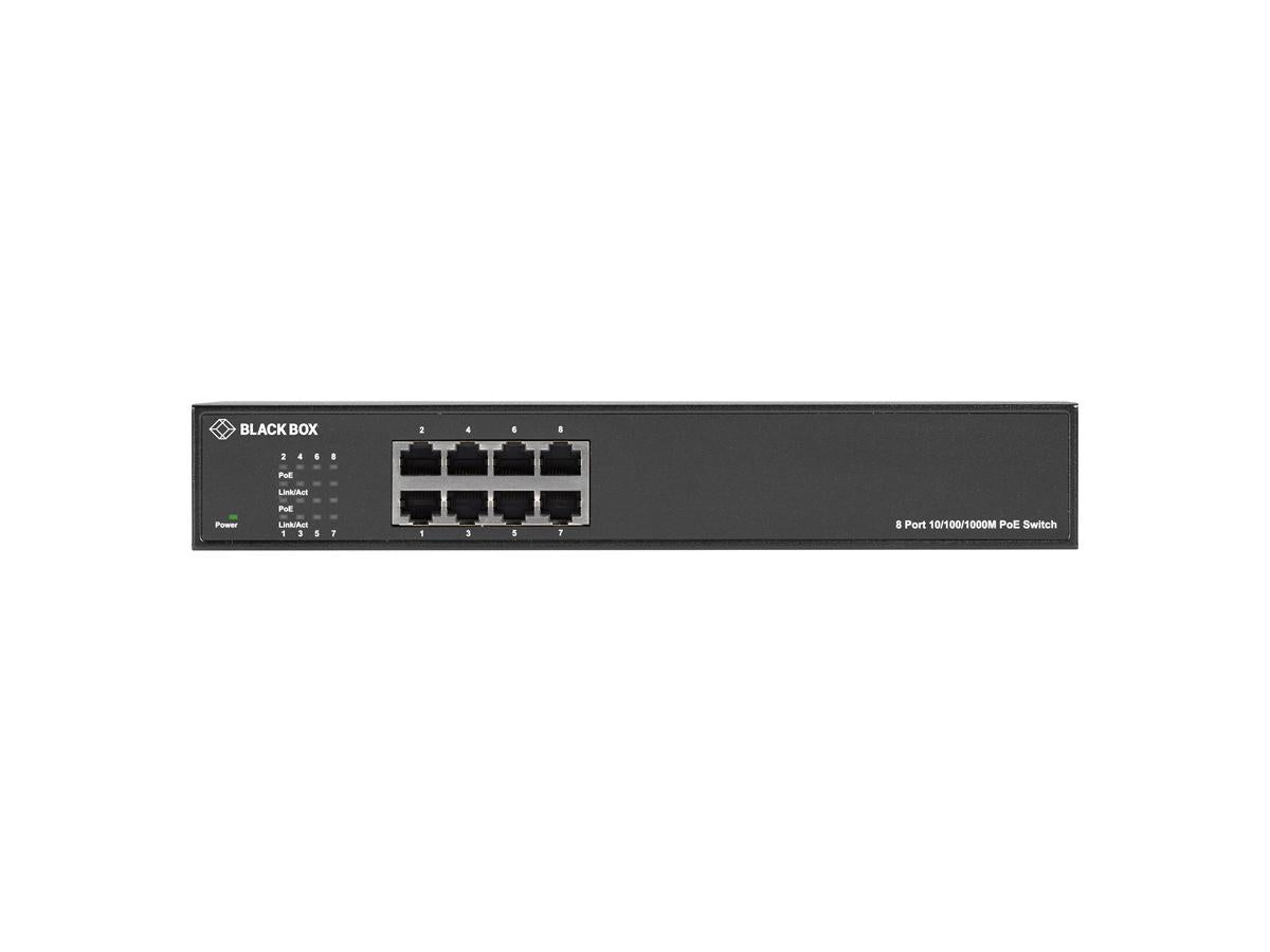 Black Box Corp 8-Port 10/100/1000 Rj-45 Pse/Poe Switch
