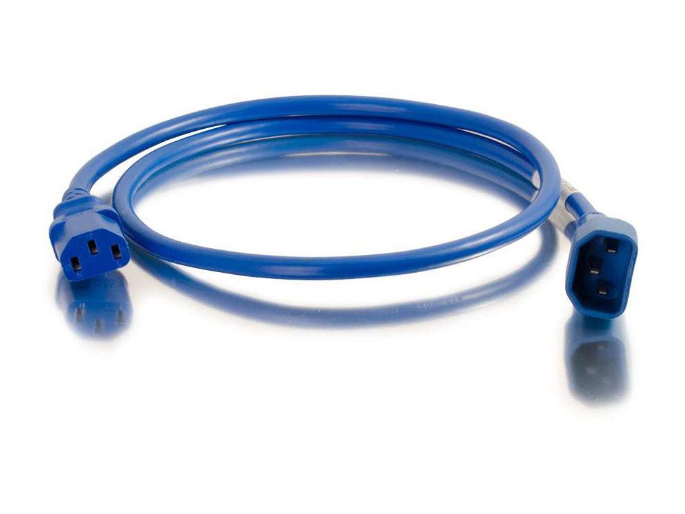 Cordon d'alimentation C2G 8 pi 18 AWG (IEC 320C14 vers IEC 320C13) - Bleu - Alimentation C