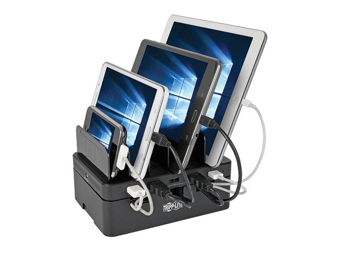 Concentrador de estación de carga rápida USB de 5 puertos Eaton Tripp Lite Series con