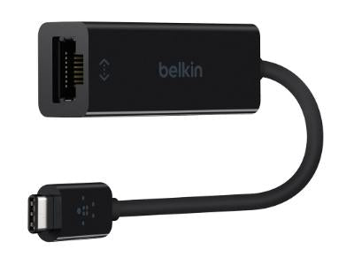 Adaptador Belkin, USB-C a Gigabit Ethernet, negro