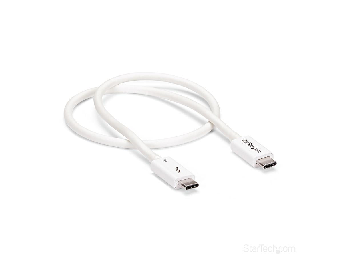 Cable Thunderbolt 3 de Startech.Com de 50 cm (1,6 pies), 40 Gbps, 100 W de potencia, 4K