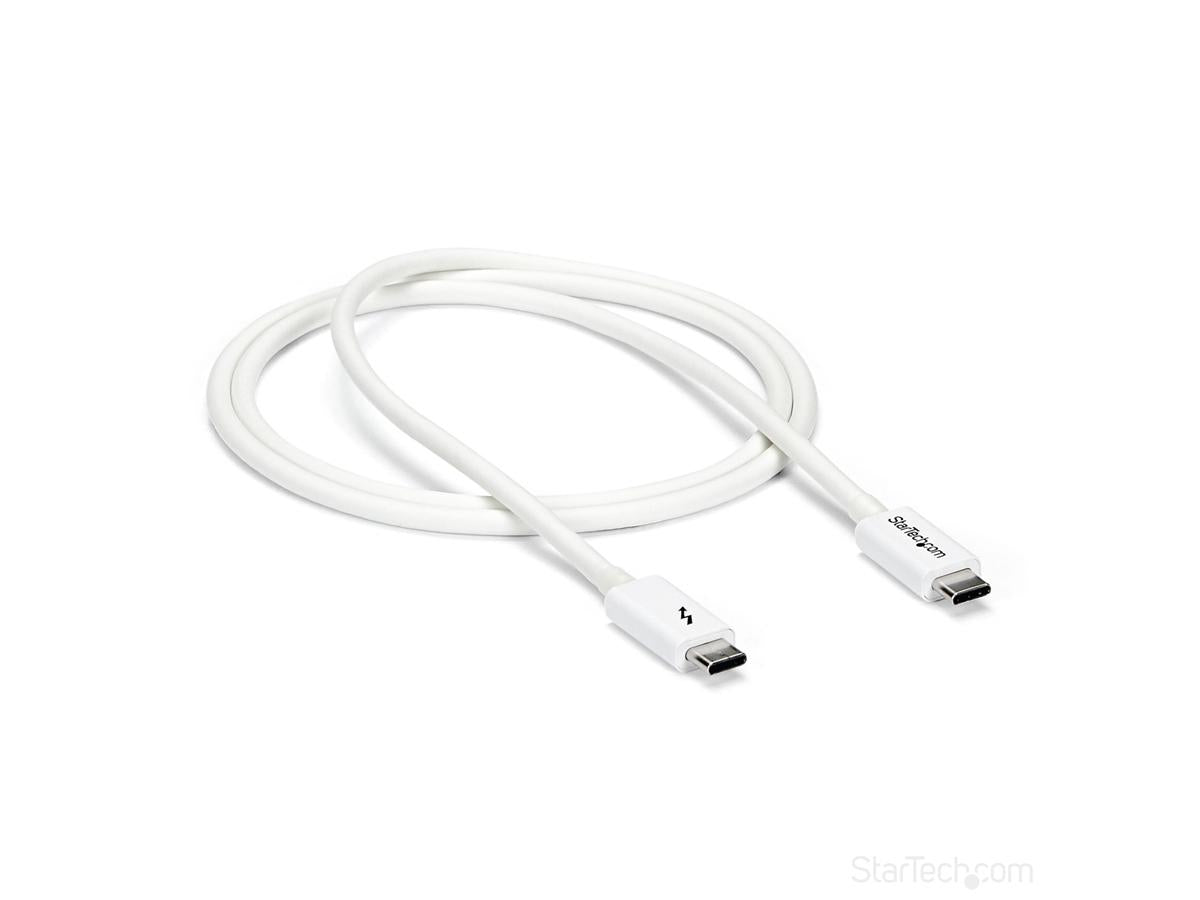 Cable Thunderbolt 3 de Startech.Com de 1 m (3,3 pies), 20 Gbps, 100 W de potencia, 4 K V