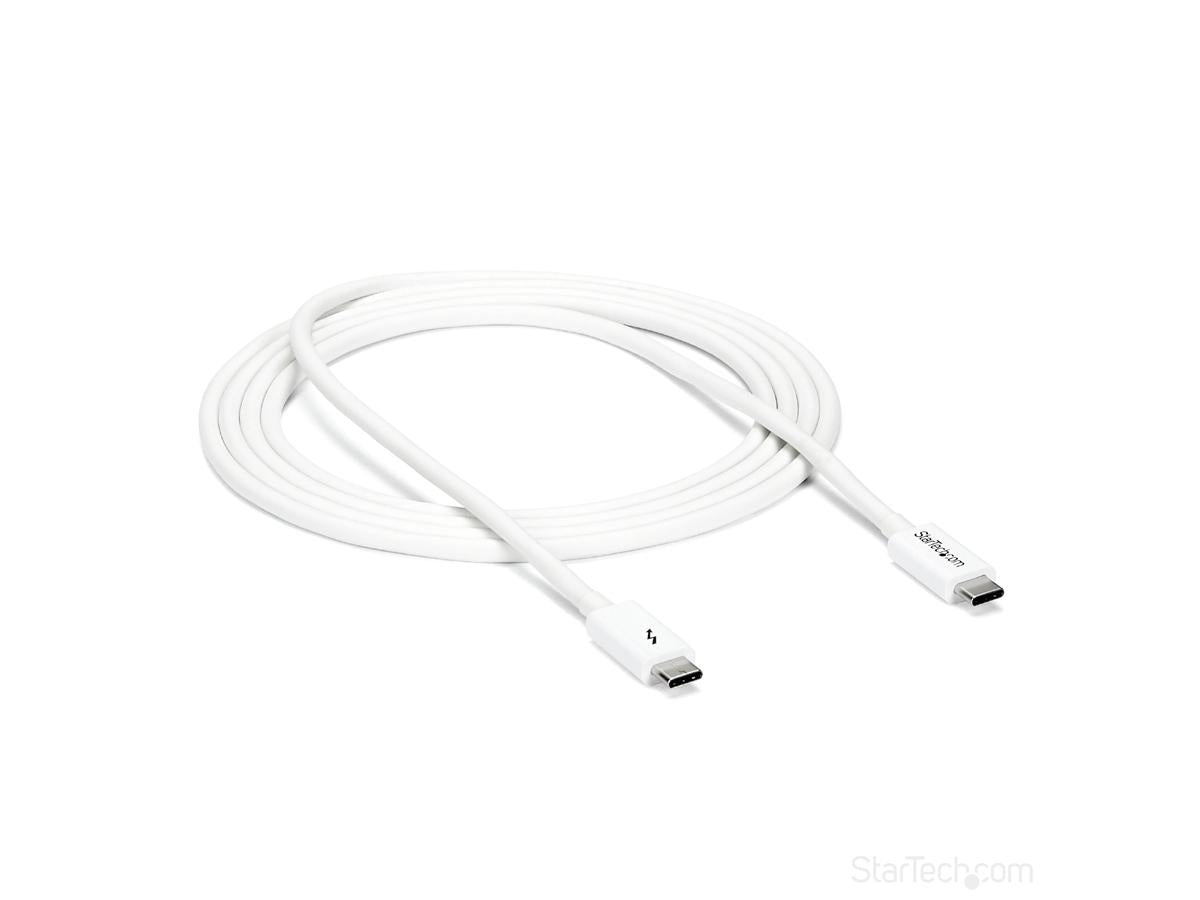 Cable Thunderbolt 3 de Startech.Com de 2 m (6,6 pies), 20 Gbps, 100 W de potencia, 4 K V