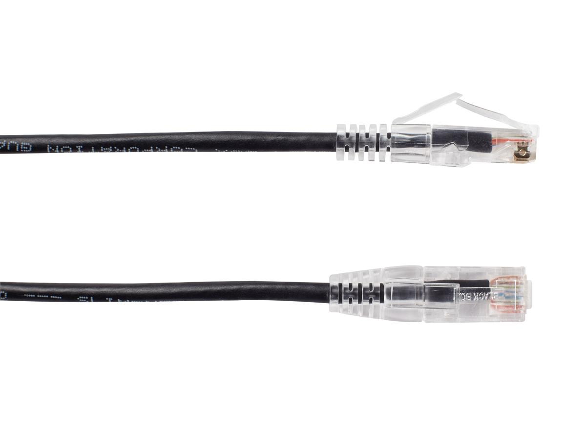 Black Box Corp Slim Net Cat6 Patch Cable Black 7 Ft