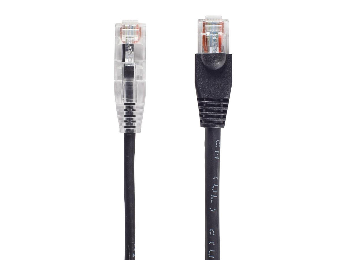 Black Box Corp Slim Net Cat6 Patch Cable Black 7 Ft