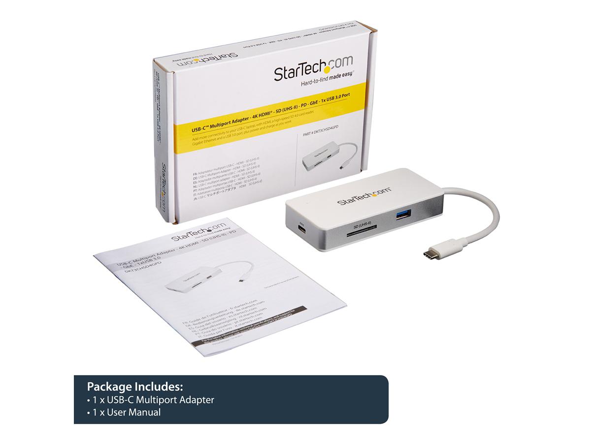 Adaptador multipuerto USB-C de Startech.Com - HDMI 4K - SD/SDHC/SDXC