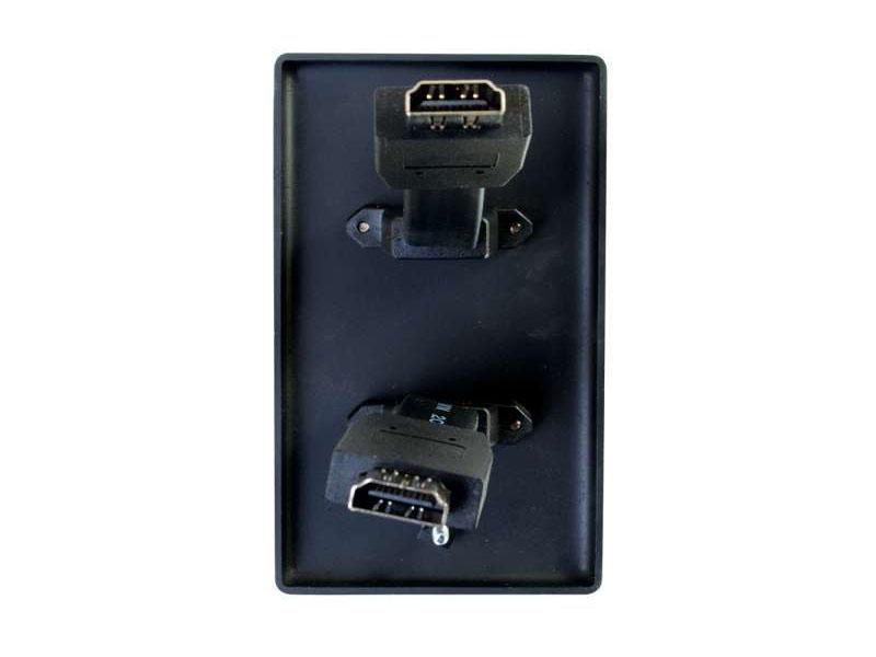 Plaque murale simple C2G avec double câble HDMI
