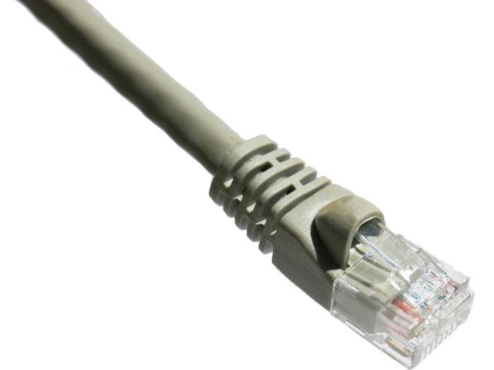 Cable de conexión Axiom Cat6A de 650 MHz, 1,8 m, con funda moldeada (gris)
