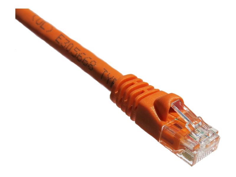 Cable de conexión Axiom Cat6A de 650 MHz, 6 pies, con funda moldeada (naranja)