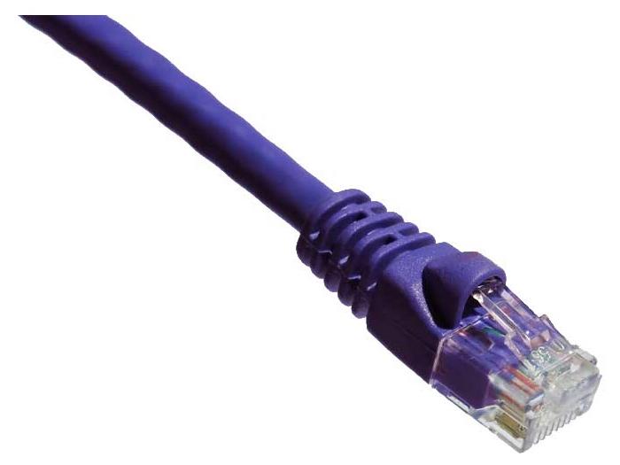 Cable de conexión Axiom Cat6A de 650 MHz, 6 pies, con funda moldeada (morado)