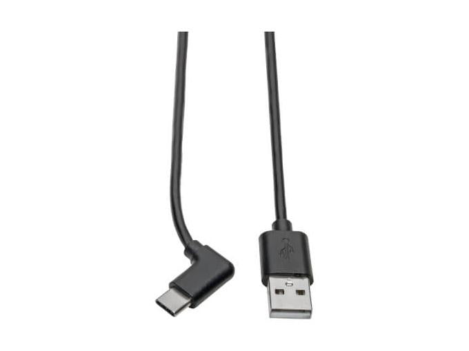 Eaton Tripp Lite Series Usb-A To Usb-C Cable, Right-Angle Usb-C, U