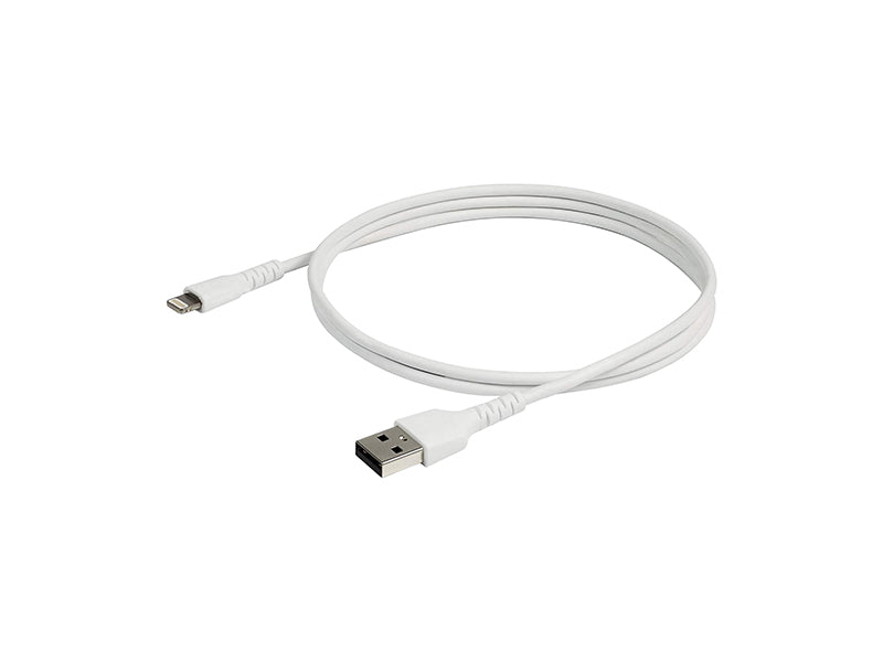 Cable USB-A a Lightning blanco duradero de Startech.com de 1 m (3 pies), resistente