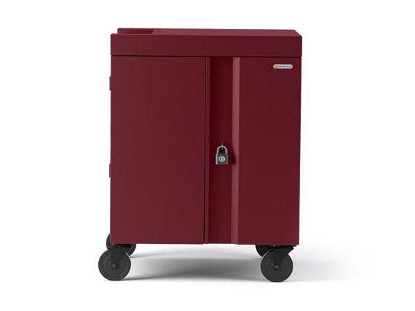 Bretford 32X Cube Cart/ Pre-Wired Usb-C Maroon
