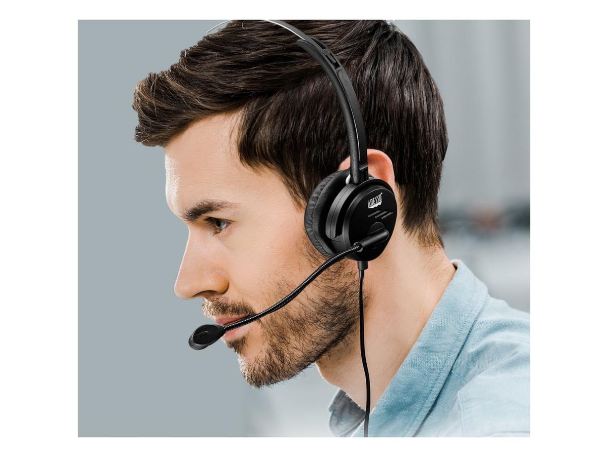 Usb Single-Sided Headset Adjustable Mic