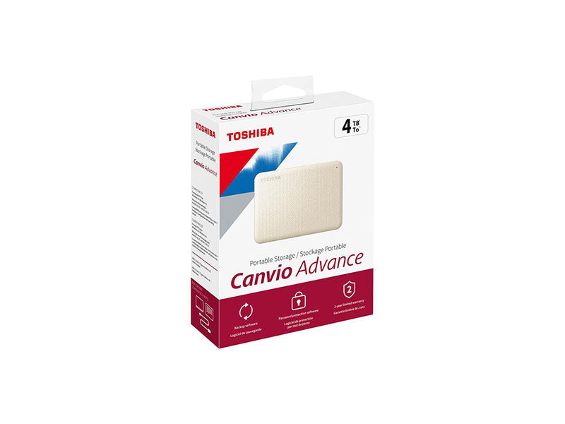 Toshiba Canvio Advance Prtbl Ext Hd/Wht/4T