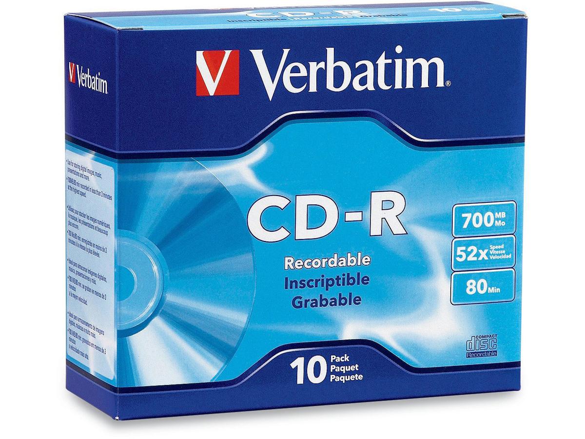 Cd-R 80M/700Mb 52X10Pk Slimcase