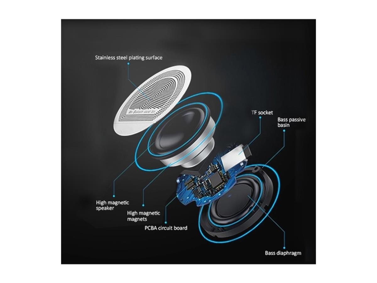 Altavoz de sonido de modo dual Bluetooth/cableado de 10 W y 2 canales