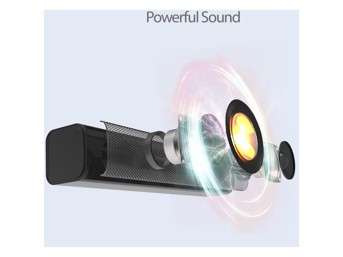 Altavoz de sonido de modo dual Bluetooth/cableado de 10 W y 2 canales
