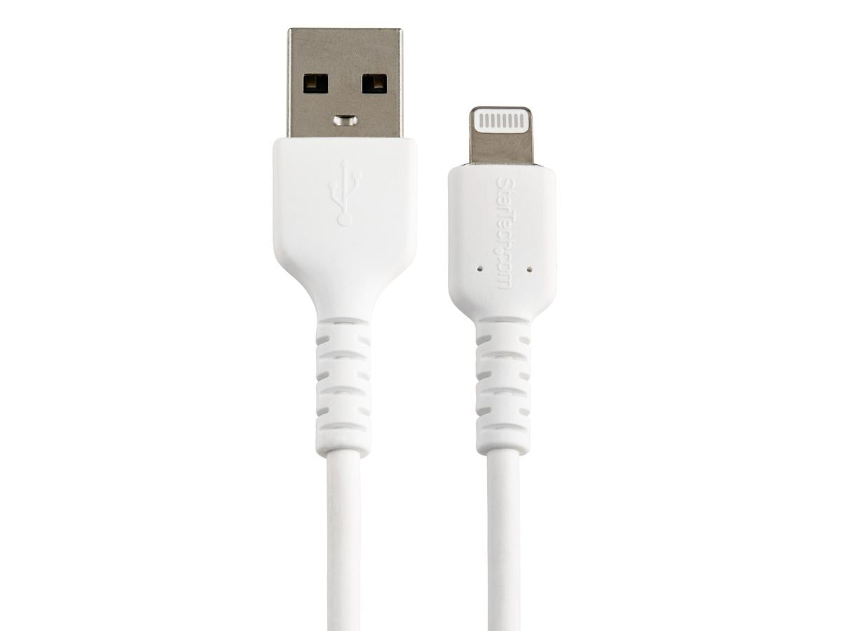 Cable USB-A a Lightning blanco duradero de Startech.com de 15 cm (6 pulgadas)