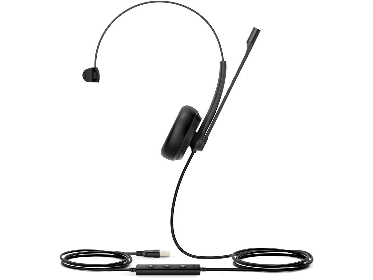 Uh34 Mono (Monaural) Usb Headset, Boom Microphone, Noise Canceling