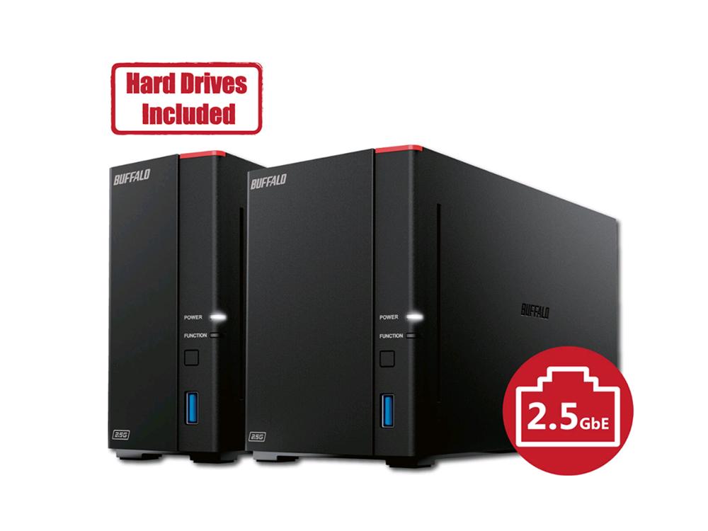 Discos duros Buffalo Linkstation 720D de 4 TB incluidos (2 unidades de 2 TB, 2 bahías)