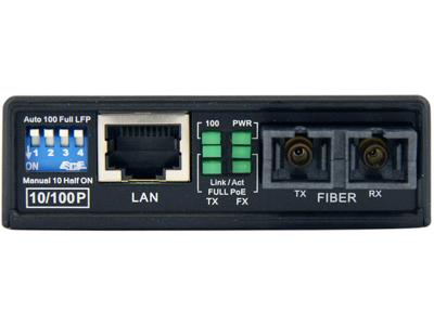 Convertidor de medios de fibra óptica a Ethernet 10/100 Sc con PoE de Startech.Com
