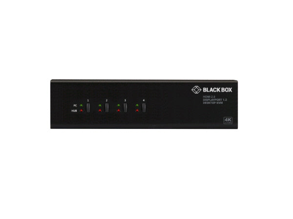 Black Box Corp 4 Port Dual Head Hdmi/Dpusb3Audiokvm Switch