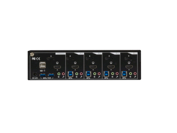 Black Box Corp 4 Port Dual Head Hdmi/Dpusb3Audiokvm Switch