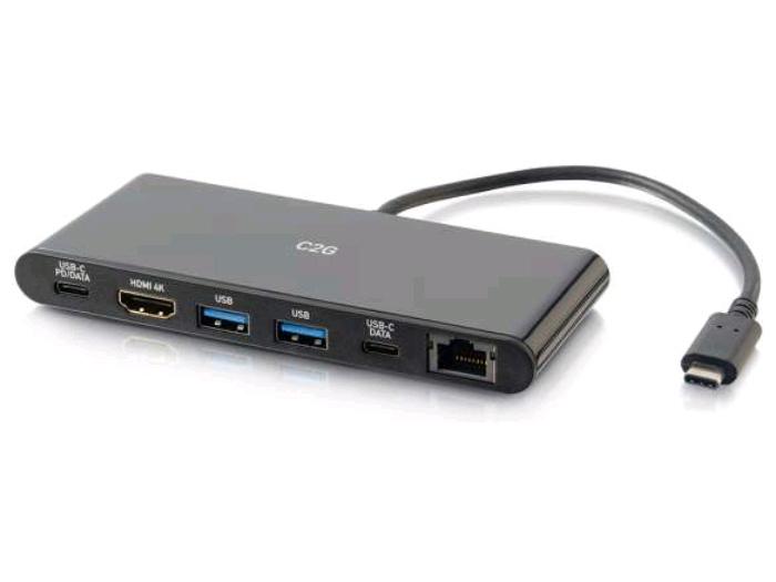 C2G Usb C Docking Station With 4K Hdmi, Usb, Ethernet, And Usb C -