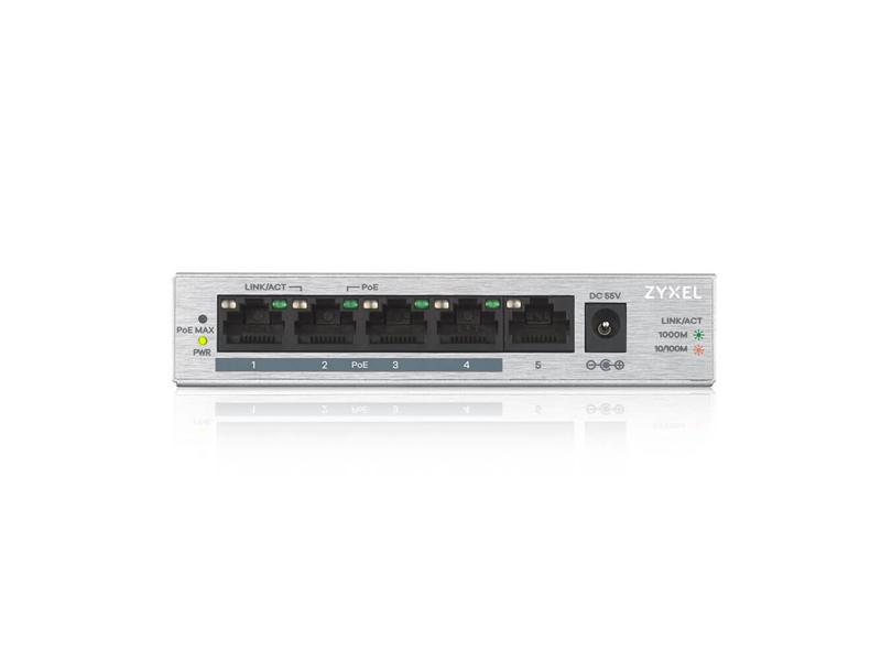 Zyxel Gs1005Hp - 5 Port Gigabit Poe+ Unmanaged Switch (60W Budget)