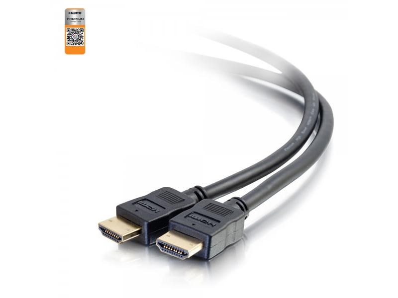 Câble HDMI 4K C2G 12 pieds avec Ethernet - Certifié Premium - Haute vitesse