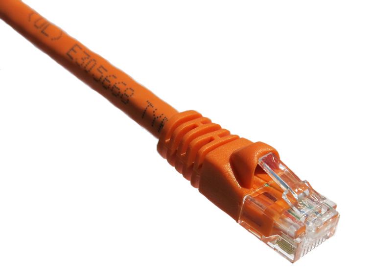 Cable de conexión Axiom Cat6A de 650 MHz, 4,2 m, con funda moldeada (naranja)