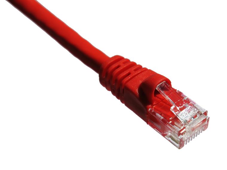 Cable de conexión Axiom Cat6A de 650 MHz, 4,2 m, con funda moldeada (rojo)