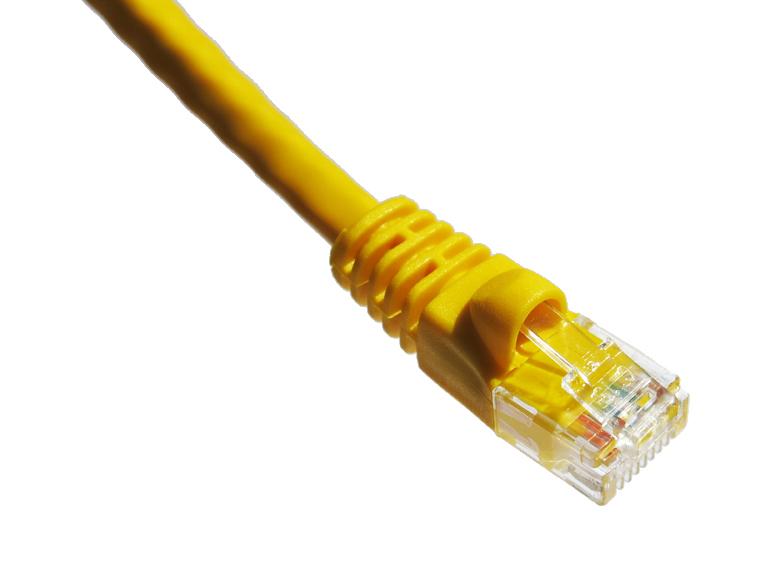 Cable de conexión Axiom Cat6A de 650 MHz, 4,2 m, con funda moldeada (amarillo)