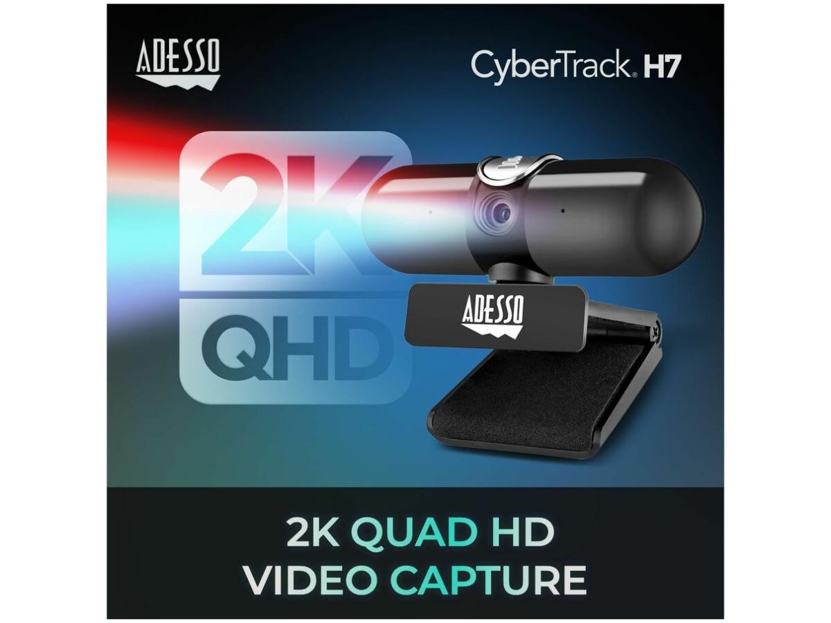 Cámara web Quad HD 2K (5,0 megapíxeles) con micrófono incorporado y privacidad