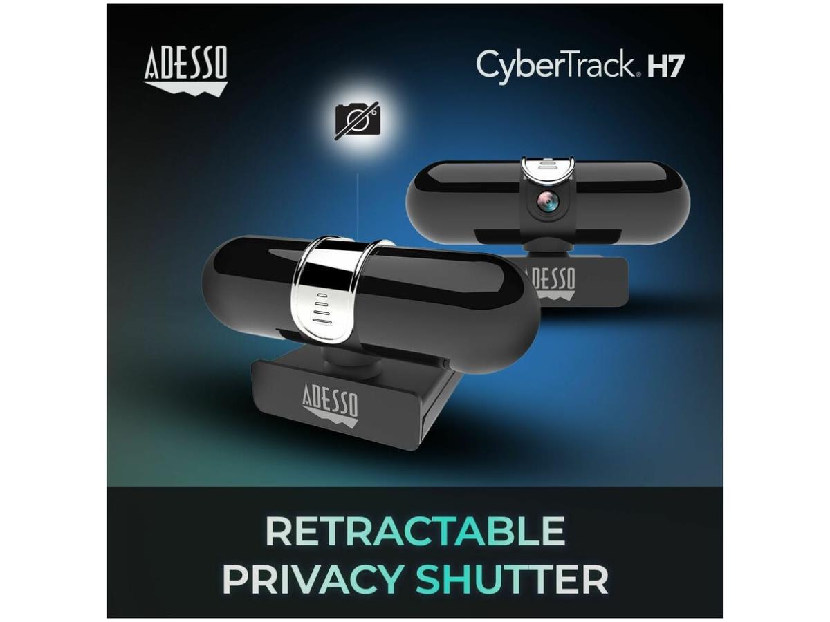 Cámara web Quad HD 2K (5,0 megapíxeles) con micrófono incorporado y privacidad