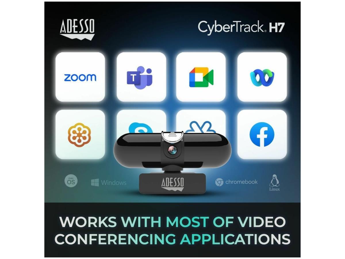 Cámara web Quad HD 2K (5,0 megapíxeles) con micrófono incorporado y privacidad