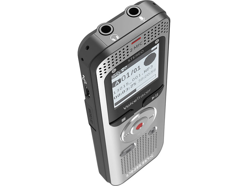 Grabadora Philips estéreo de 2 micrófonos