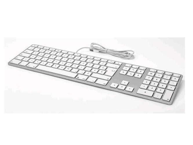 Clavier filaire en aluminium pour Mac - Argent - Français canadien
