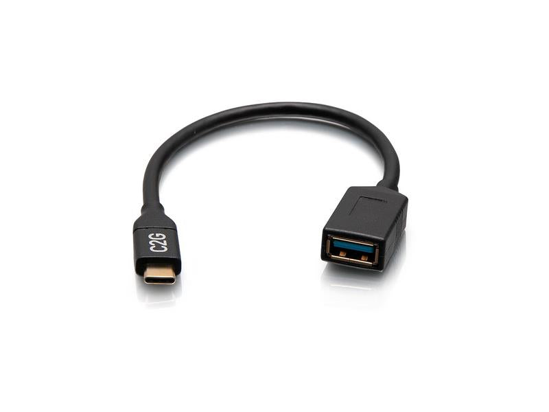 Adaptador USB-C a USB-A C2G, color negro