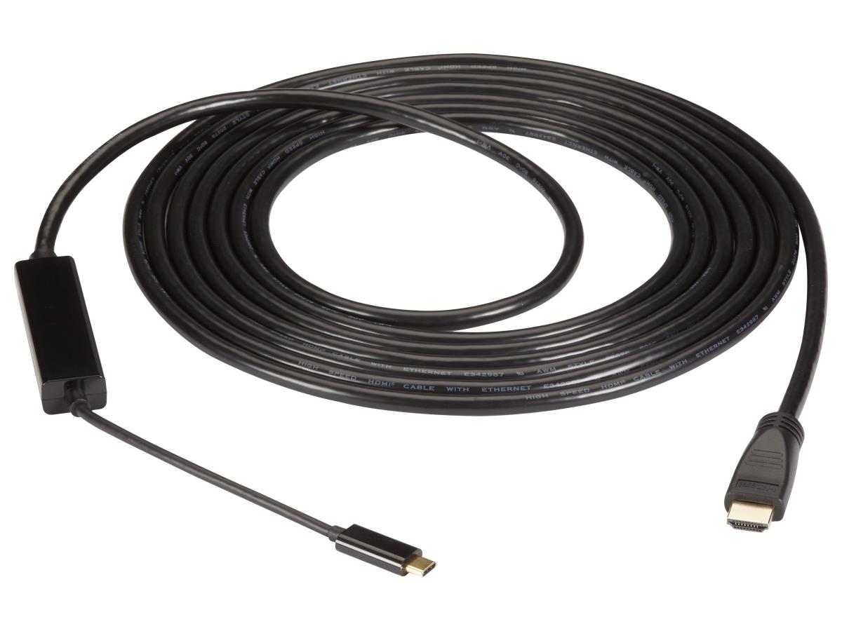 Cable USB a HDMI 2.0 de Black Box Corp, 4K60, adaptador de media distancia, 4,8 m