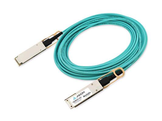 Câble optique actif Axiom 100Gbase-AOC Qsfp28, compatible Dell, 2 m